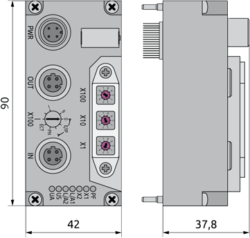 Габаритные размеры VPI-EU-MP1