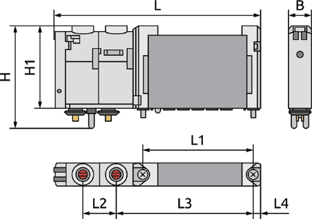 Габаритные размеры распределительных клапанов VPI-VM-14